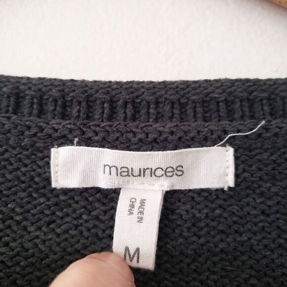 Maurices Gray Knit Sweater M - Picture 2 of 7